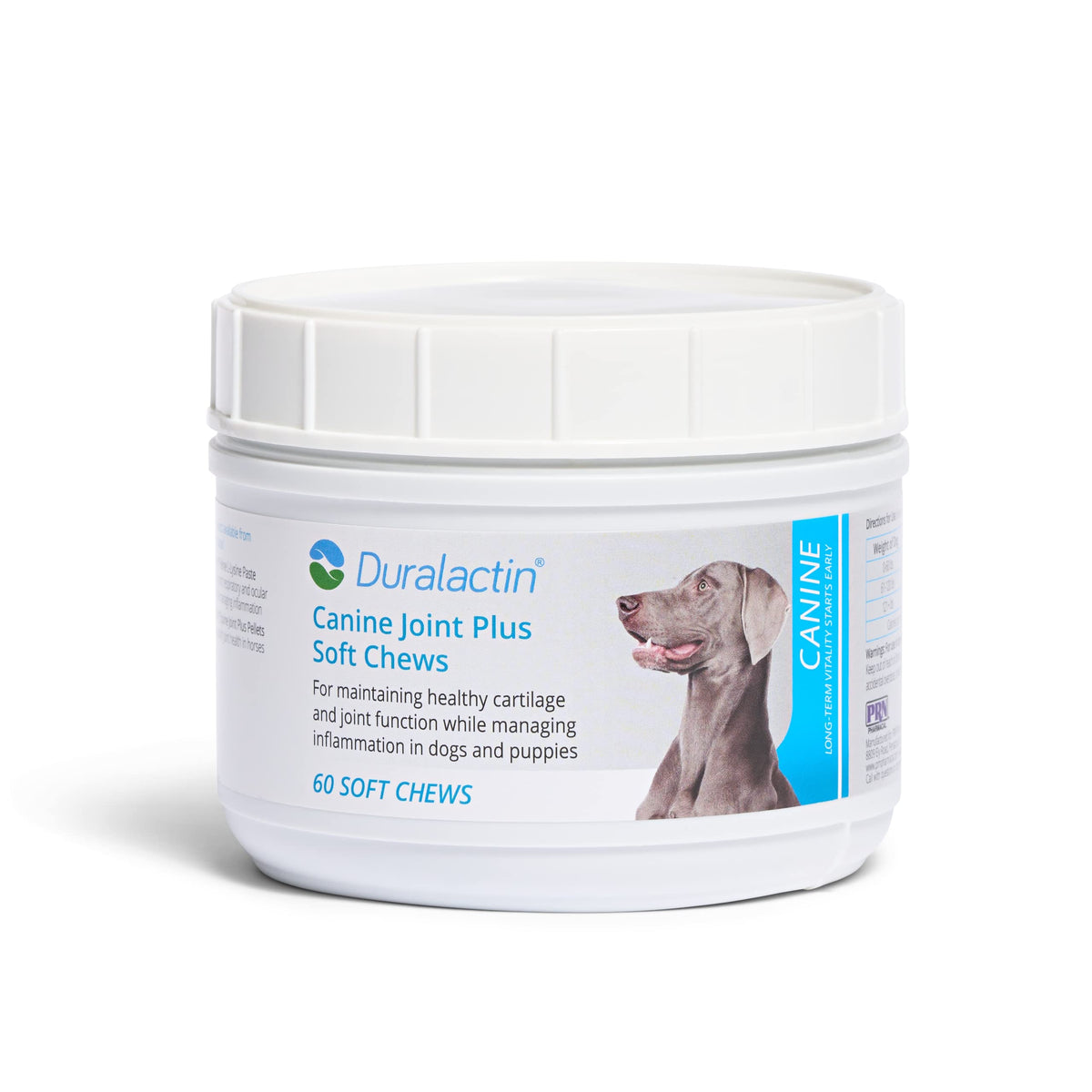 PRN Duralactin Canine Joint Plus Soft Chews bottle supports mobility