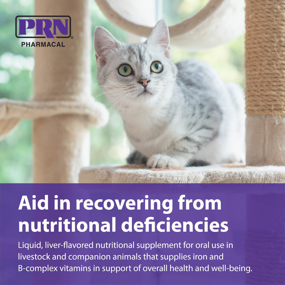 PRN Liqui-Tinic 4X pet-dosing scene emphasizes simple daily use