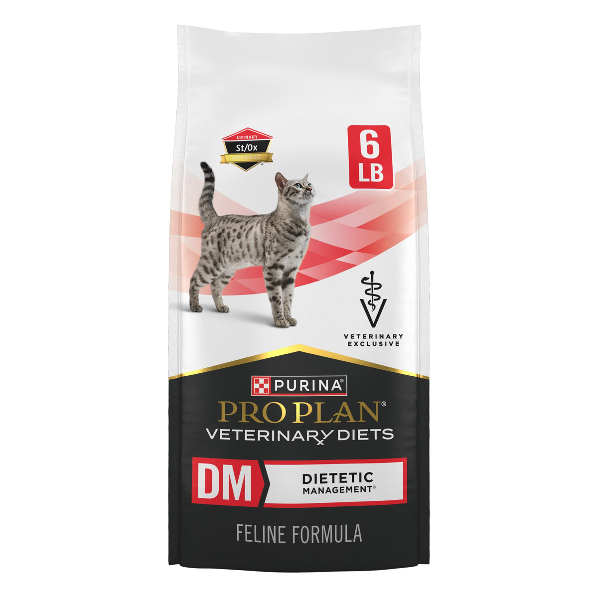 Purina Pro Plan Veterinary Diets DM cat kibble closeup showing lean body mass support