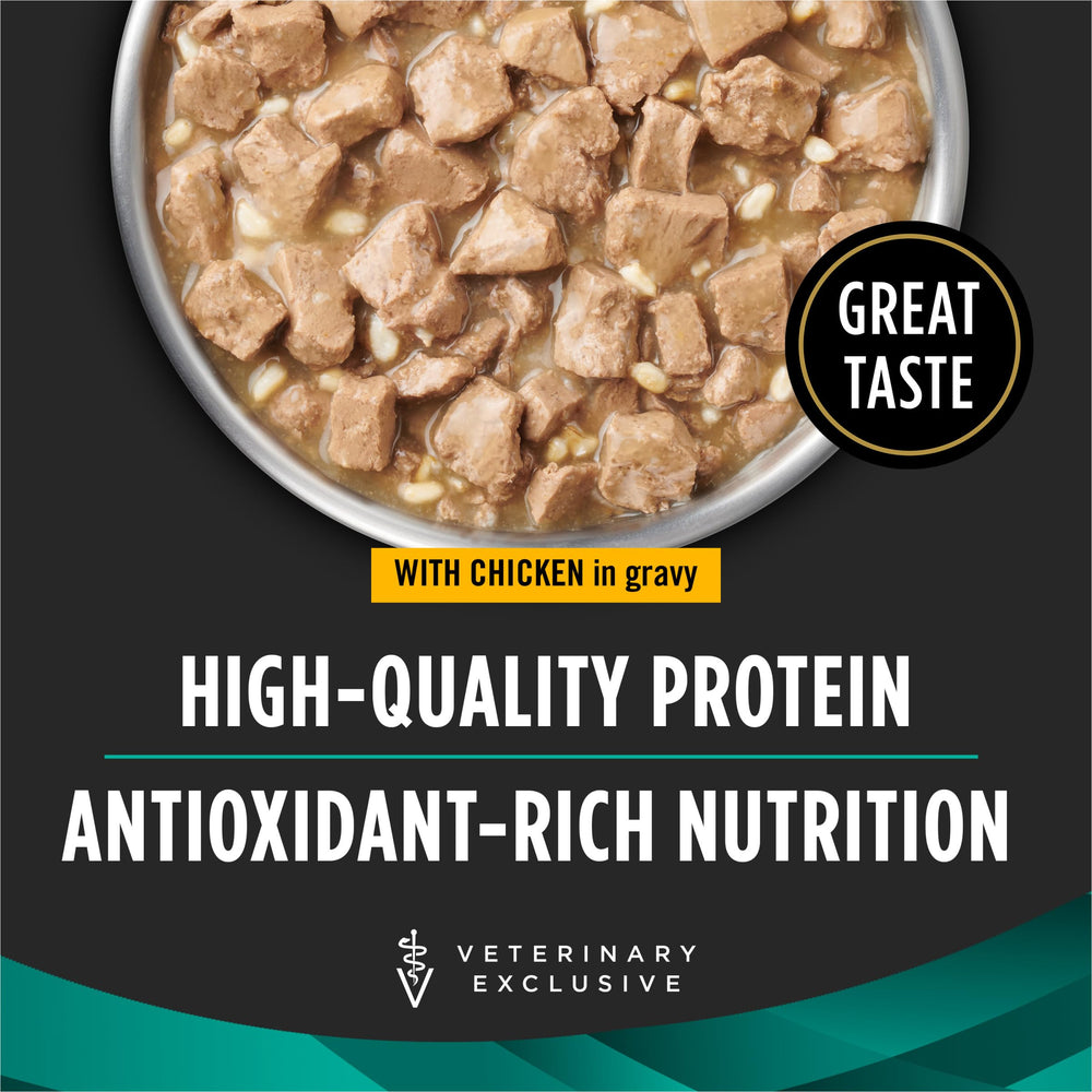 Pro Plan Veterinary Diets Savory Selects Gastroenteric can packaging shows a 12-pack for convenient feeding.