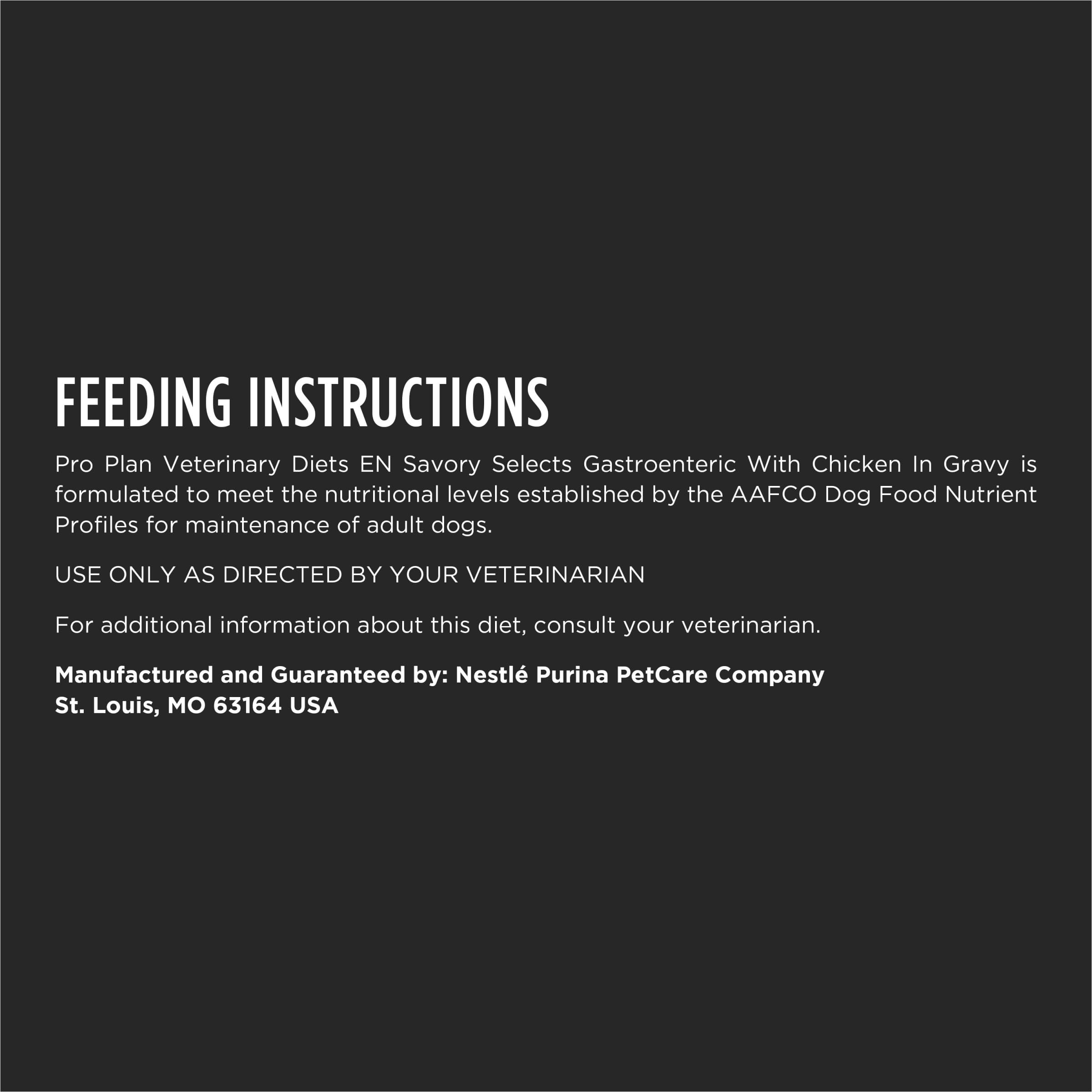 Pro Plan Veterinary Diets EN Savory Selects Gastroenteric, the chicken in gravy profile for GI-friendly meals.