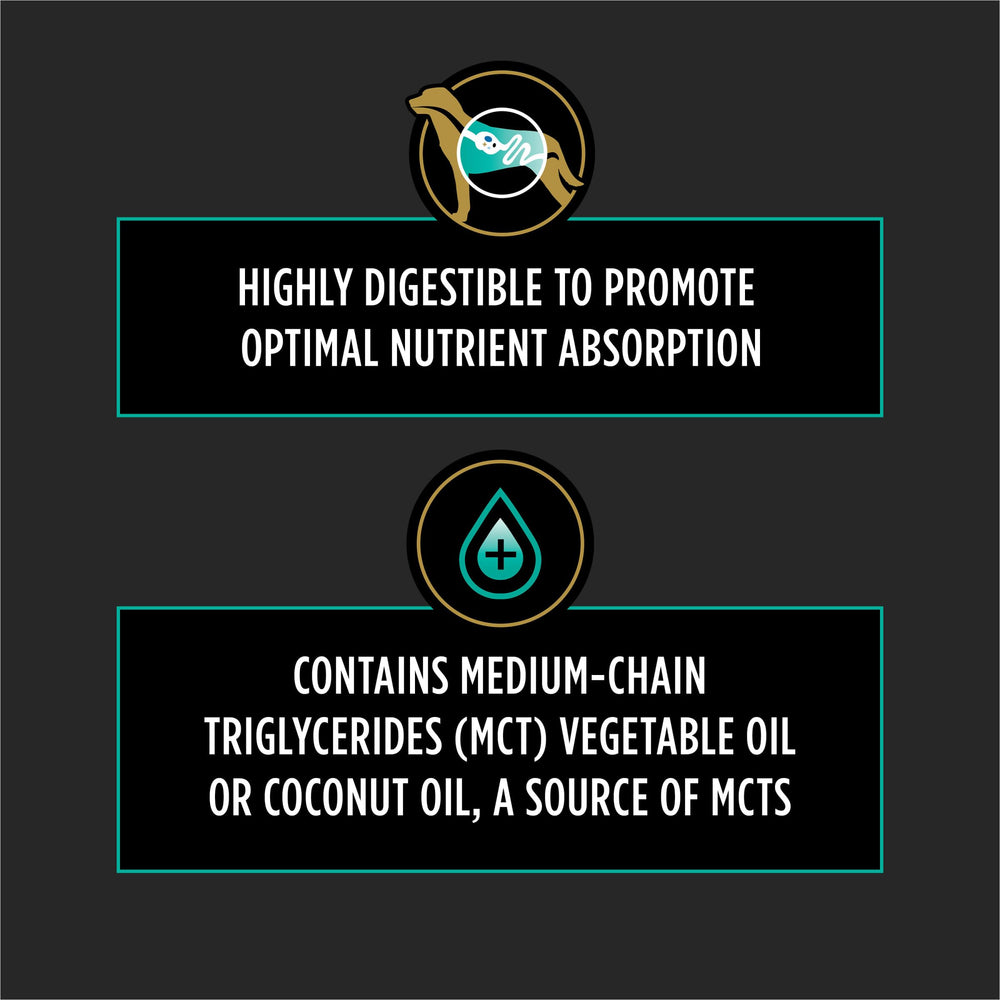 Pro Plan Veterinary Diets Savory Selects Gastroenteric label close-up, emphasizing prebiotic fiber support.
