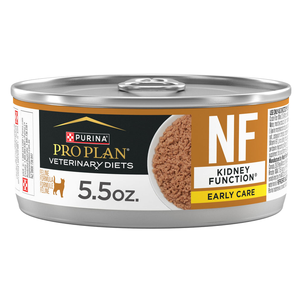 Purina Pro Plan Veterinary Diets NF kidney function early care cat food pate can offers kidney-supporting nutrition.