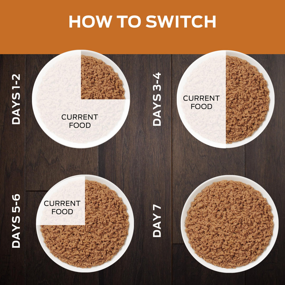 Purina Pro Plan NF pate serving with spoon hints easy mealtime serving.