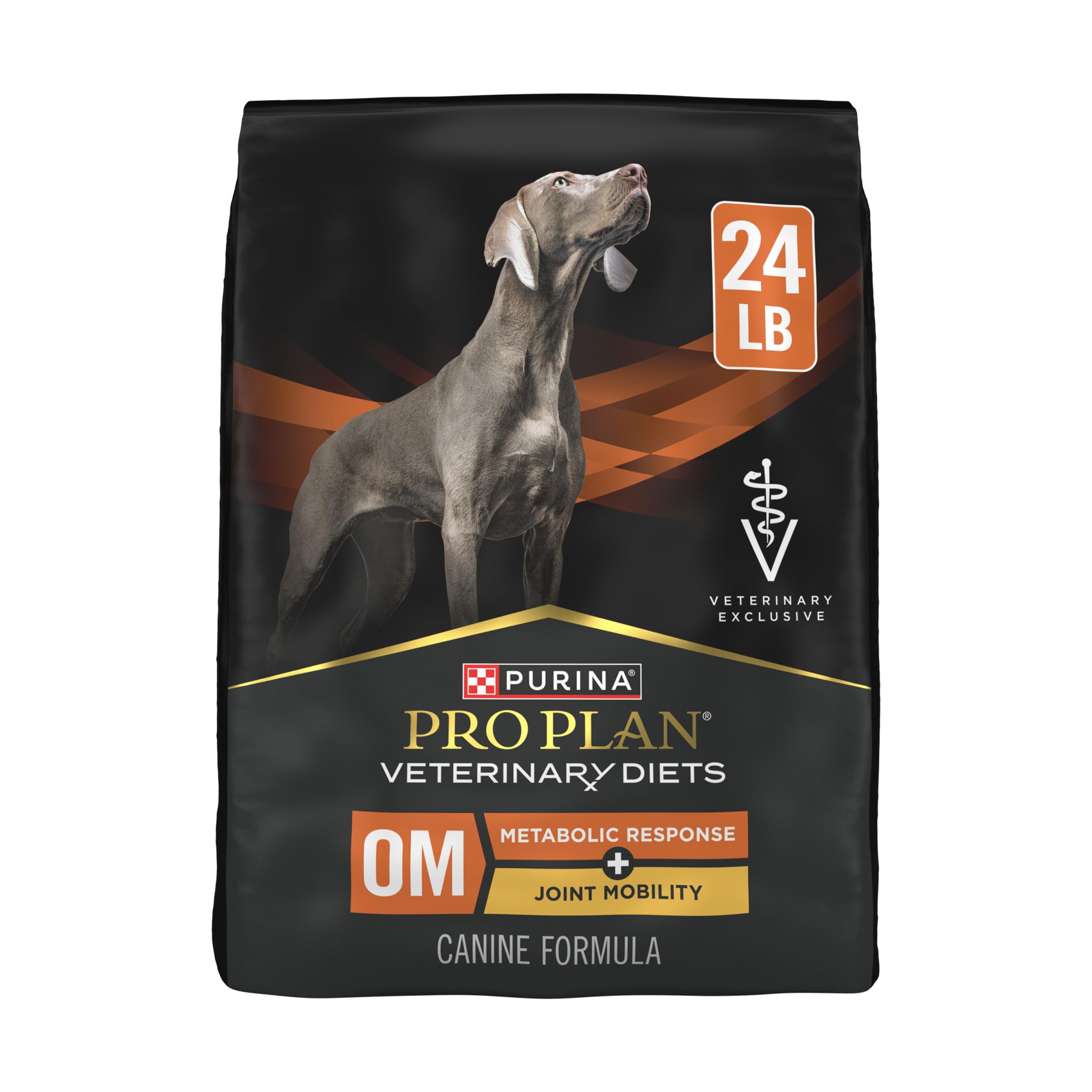 Pro Plan Veterinary Diets OM Metabolic Response Plus Joint Mobility kibble bag front supports weight management and mobility