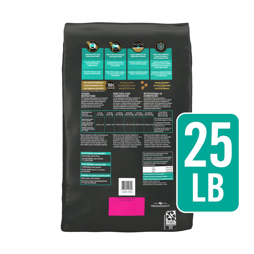 Purina Pro Plan EN Gastroenteric Fiber Balance day-serving guidance for daily feeding