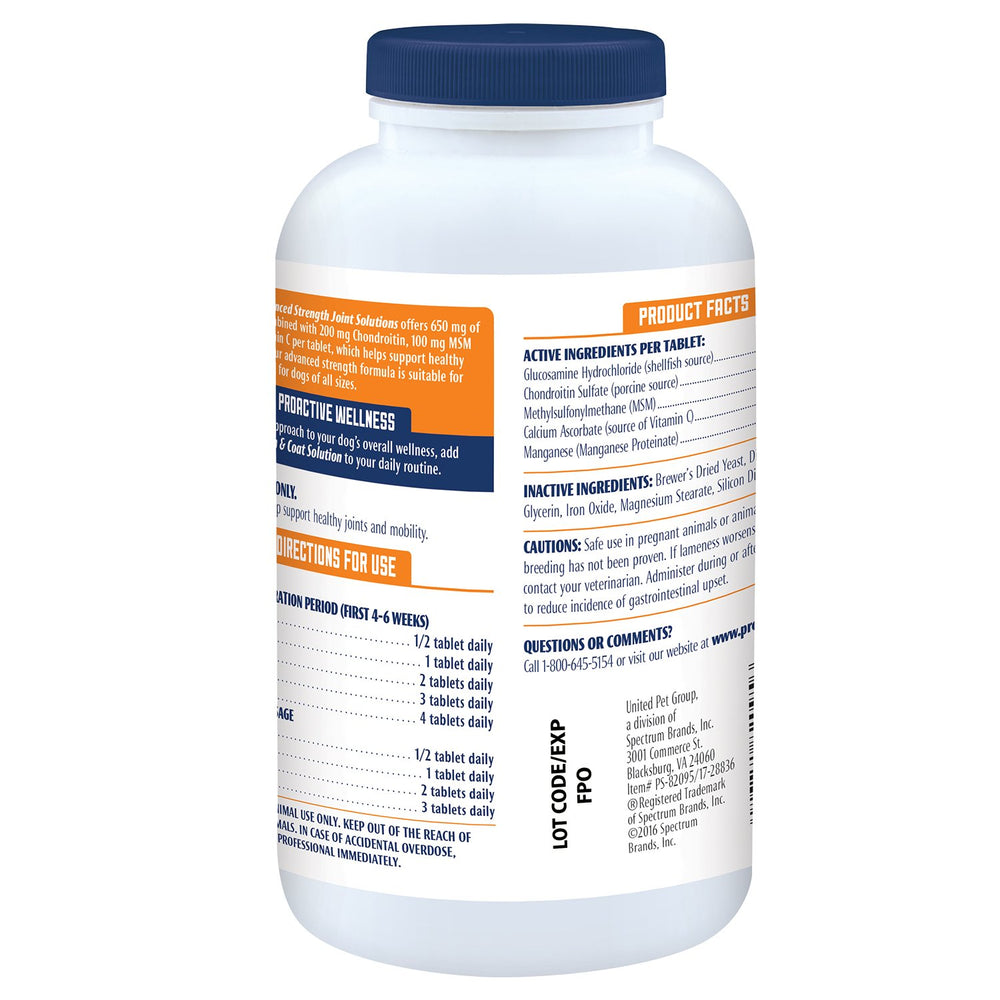 ProSense glucosamine chew tablets on a kitchen counter for daily dog care
