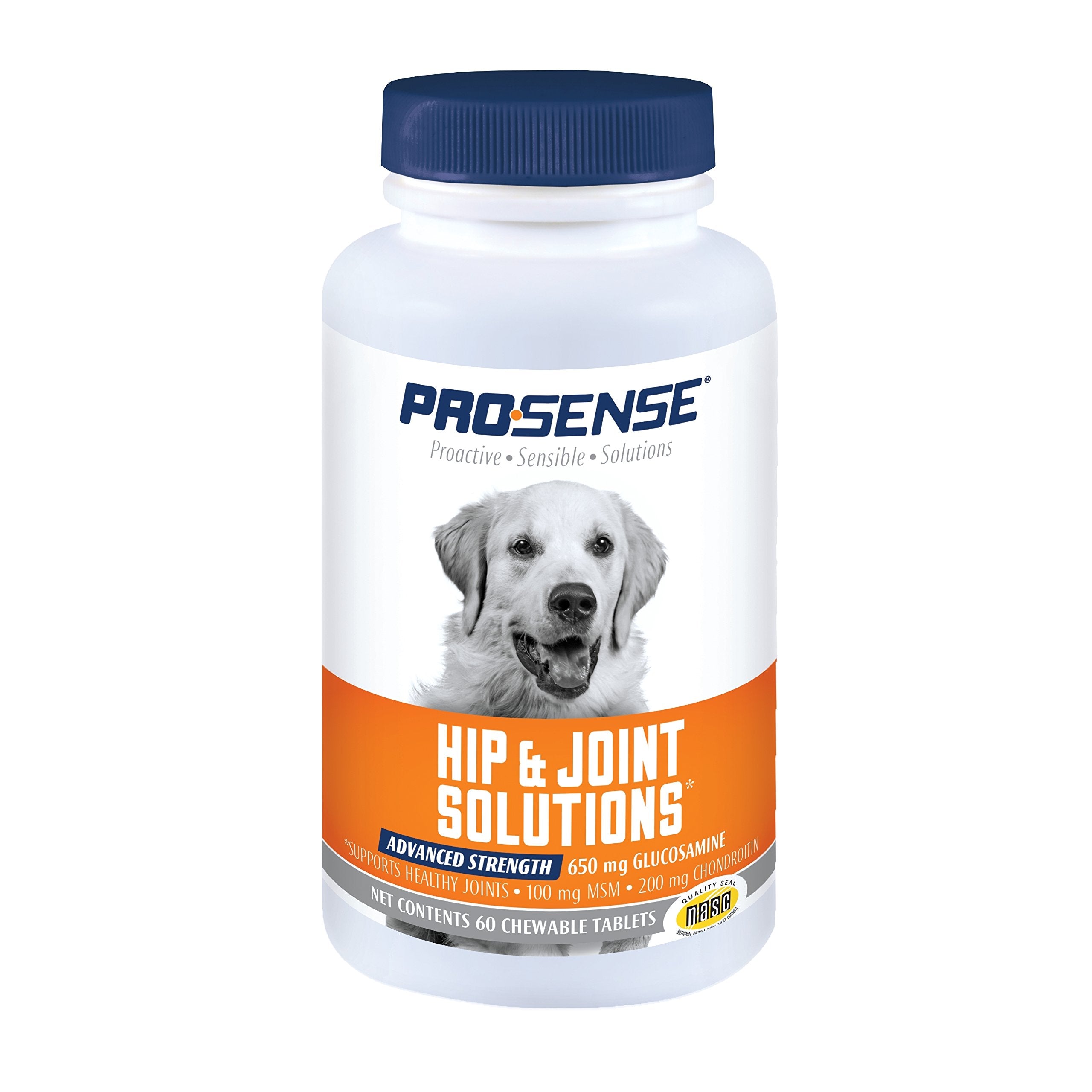 Pro-Sense P-83065 hip joint chew tablet for dogs, supporting joint function.