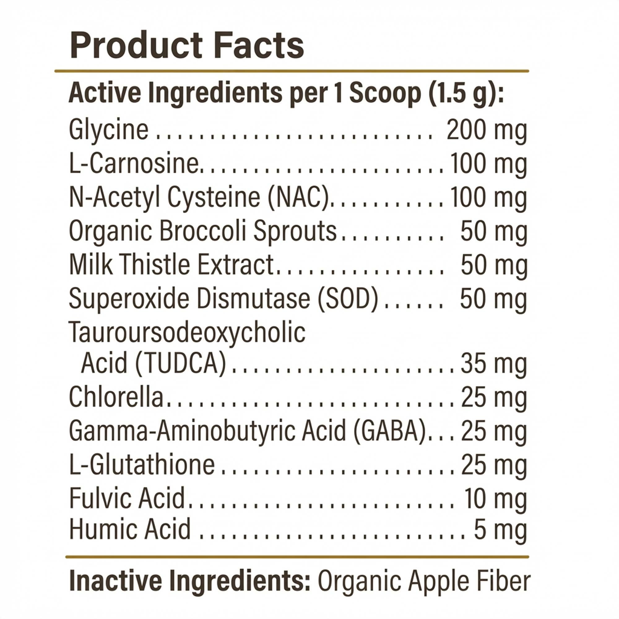 Proactive Paws Liver Lift ingredient blend close-up showing multi-pathway detox support