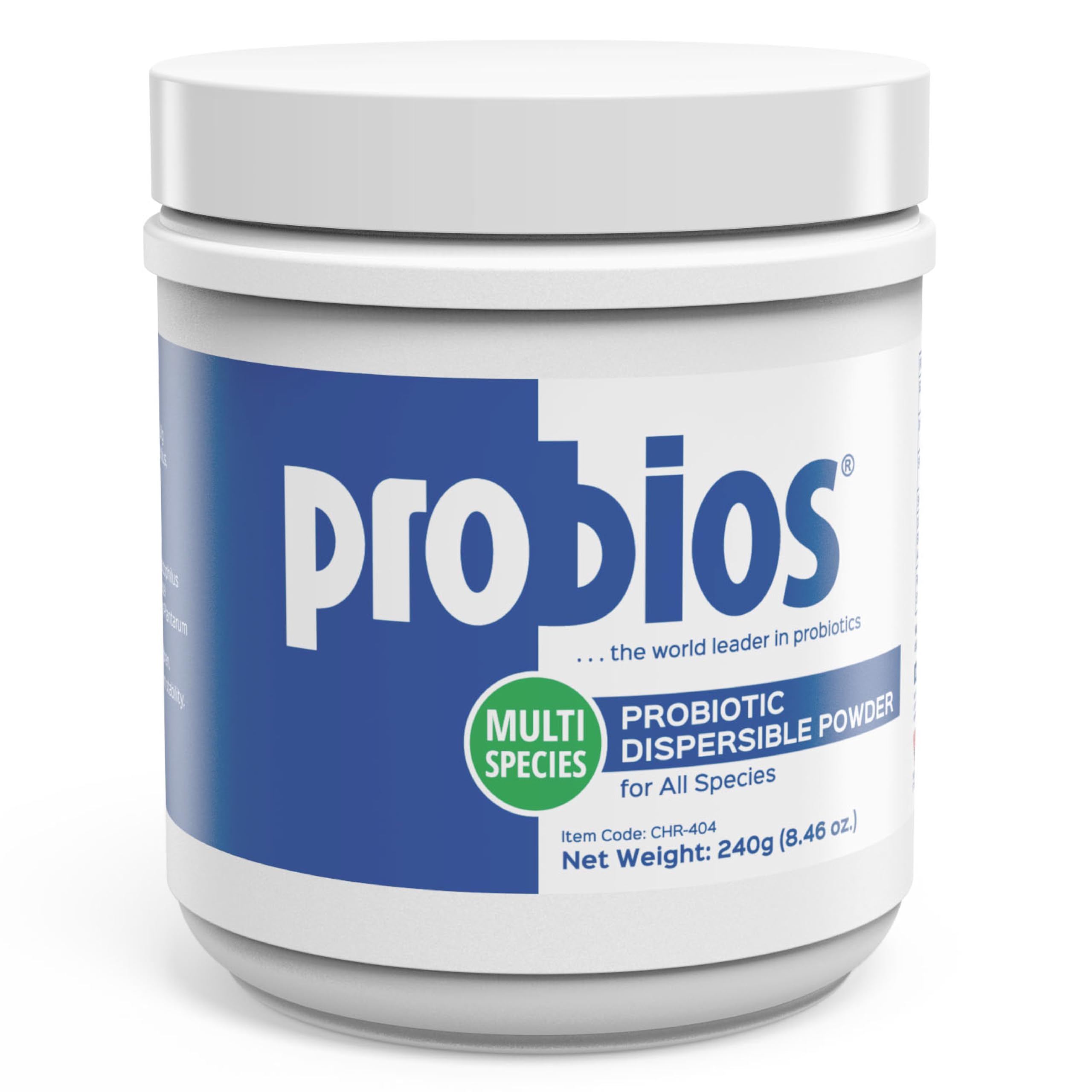 Probios dispersible probiotic powder tin supports digestion and immunity.