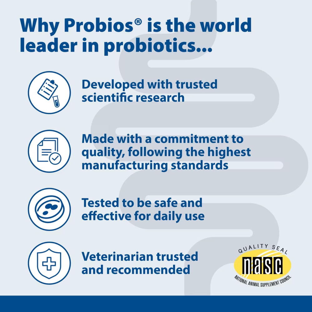 Probios powder dispersing in water shows easy preparation for pets.
