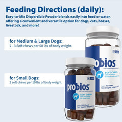 Probios for Dogs Soft Chews chicken liver flavor closeup showing daily appeal.