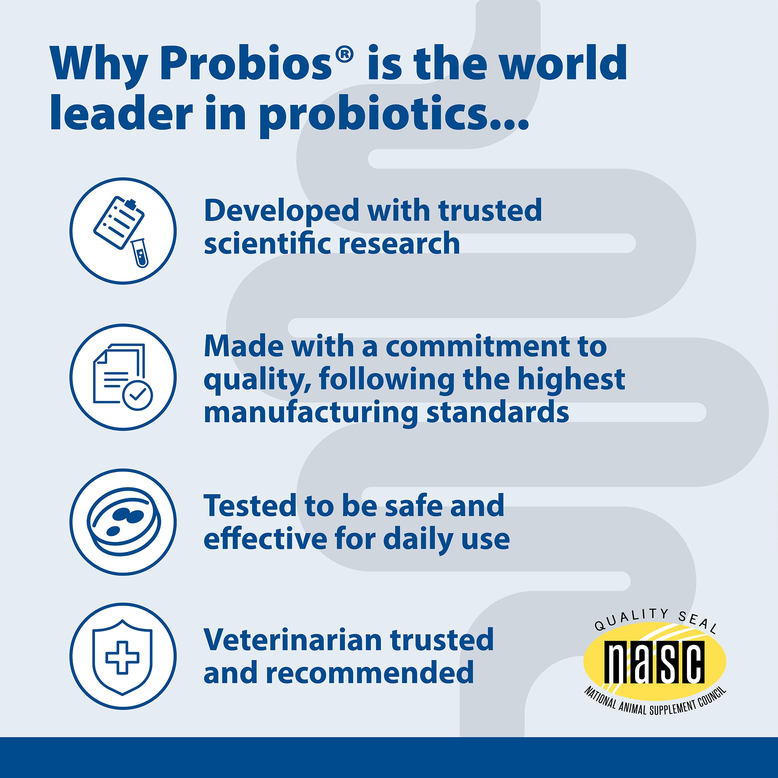 Probios for Dogs Soft Chews US-made facility label underscoring safety standards.