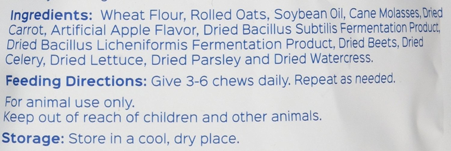 Probios horse treats served in a stable with a horse ready to enjoy