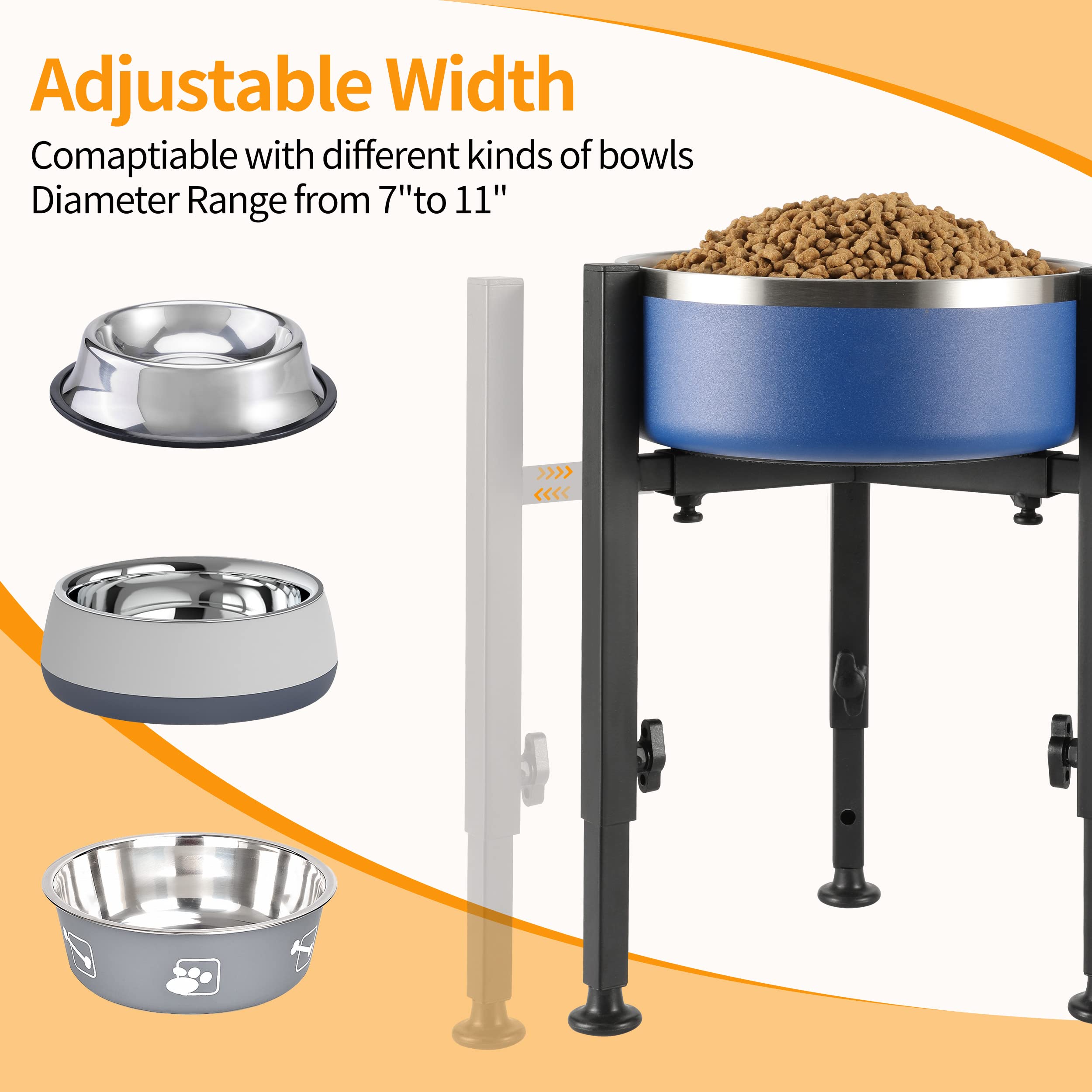 PROERR wide-bowl compatibility allows secure use with various bowls.