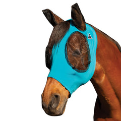 Professional's Choice Comfort Fit Fly Mask Pacific Blue front view for breathable protection