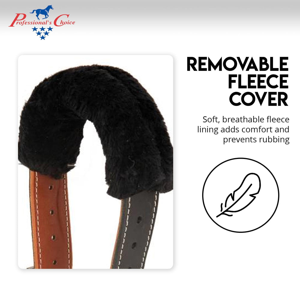 Professional's Choice The Dare collar, back view, durable leather with comfort.