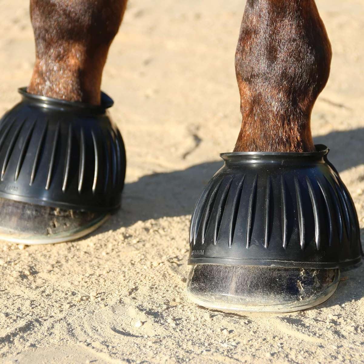 Professional's Choice pull-on rubber bell boots, collar detail, comfortable fit for extended exercise.