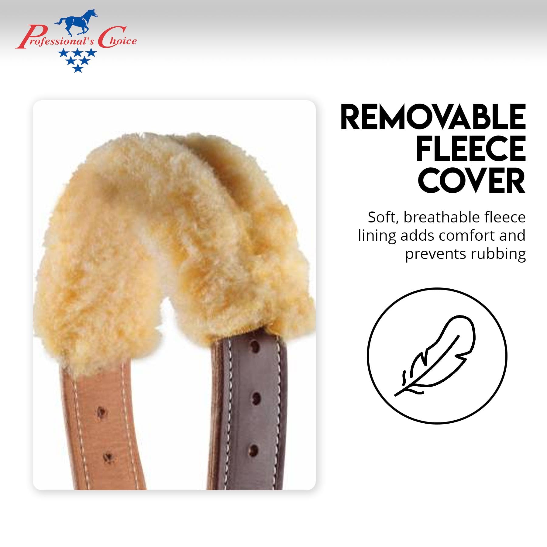 Professional's Choice The Dare Cribbing Control Collar side fit demonstrates adjustable, reversible design.