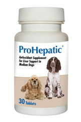 Prohepatic liver support dog tablet for medium to large dogs supports liver health.
