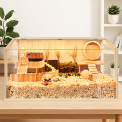 PROLEE hamster cage with acrylic sheets for clear viewing