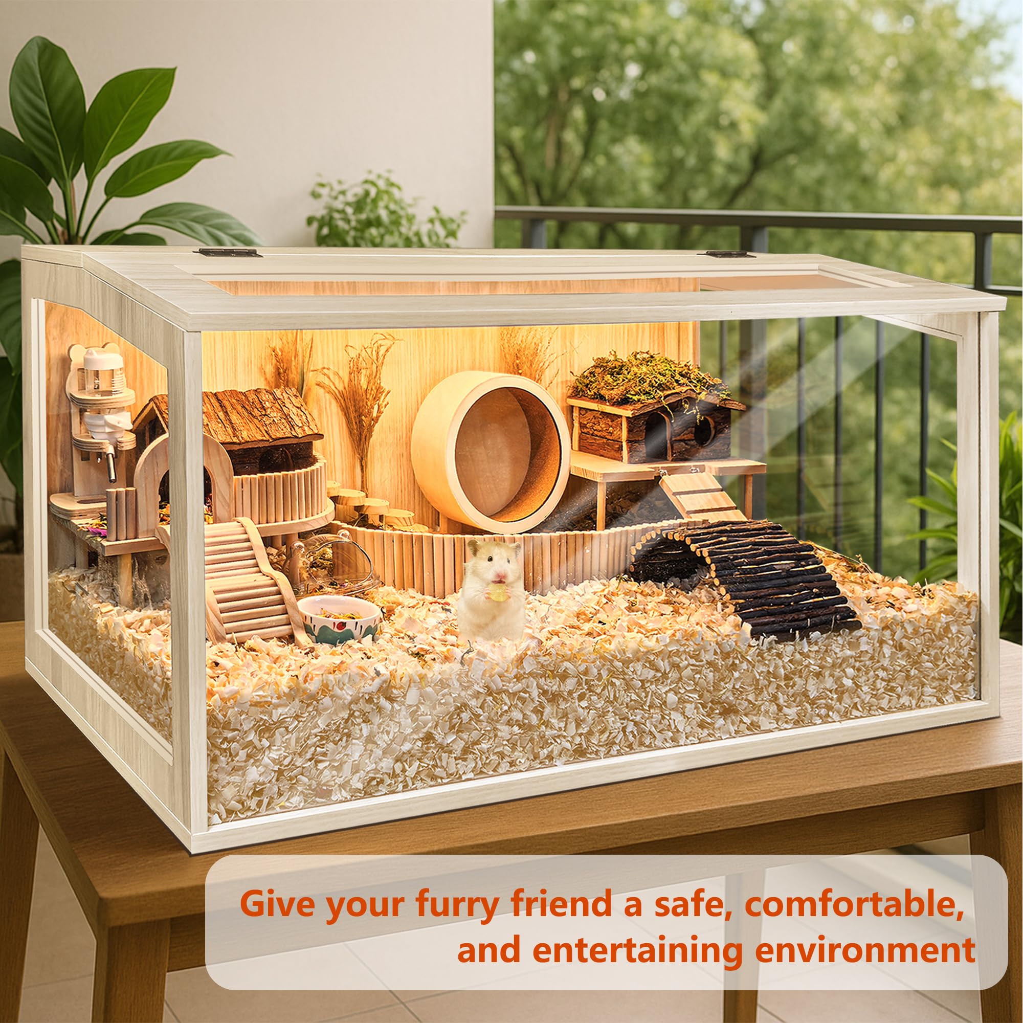 PROLEE liftable roof view window enables quick checks without disturbance.