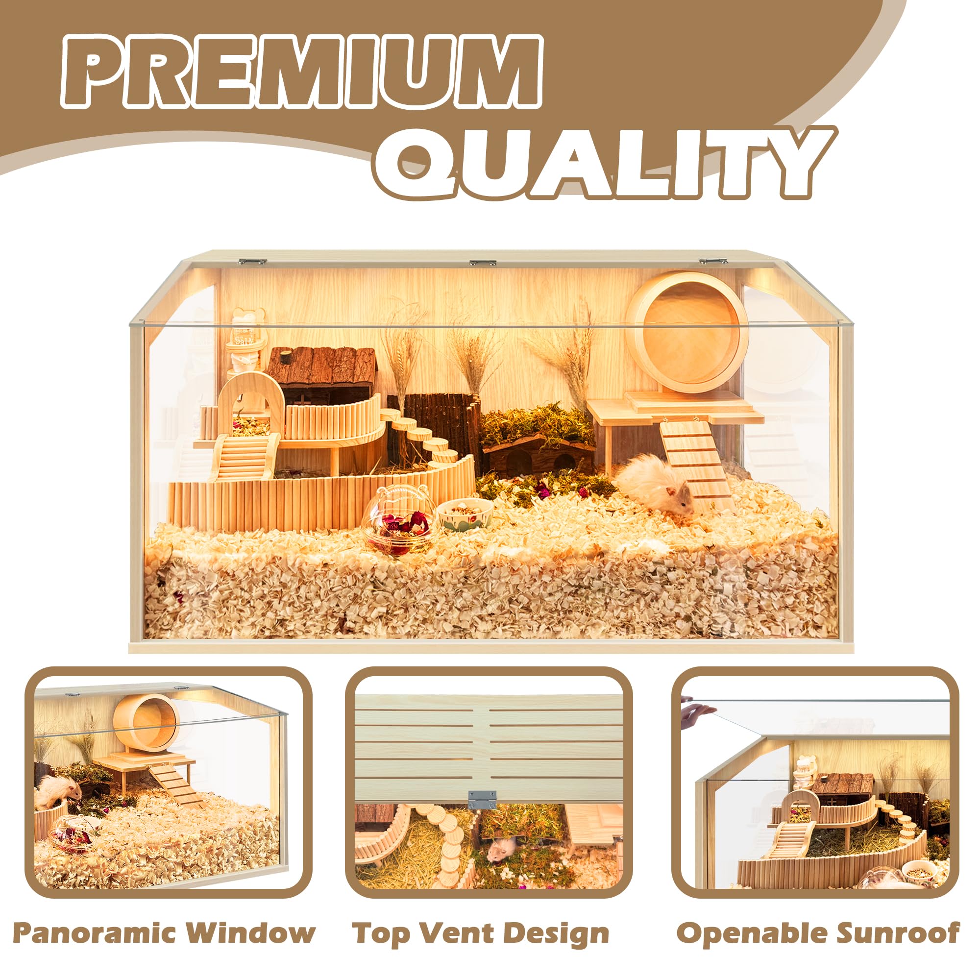 PROLEE cage uses rot-resistant wood and waterproof coating for durability.