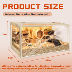 PROLEE large habitat supports thick bedding for burrow-like comfort.