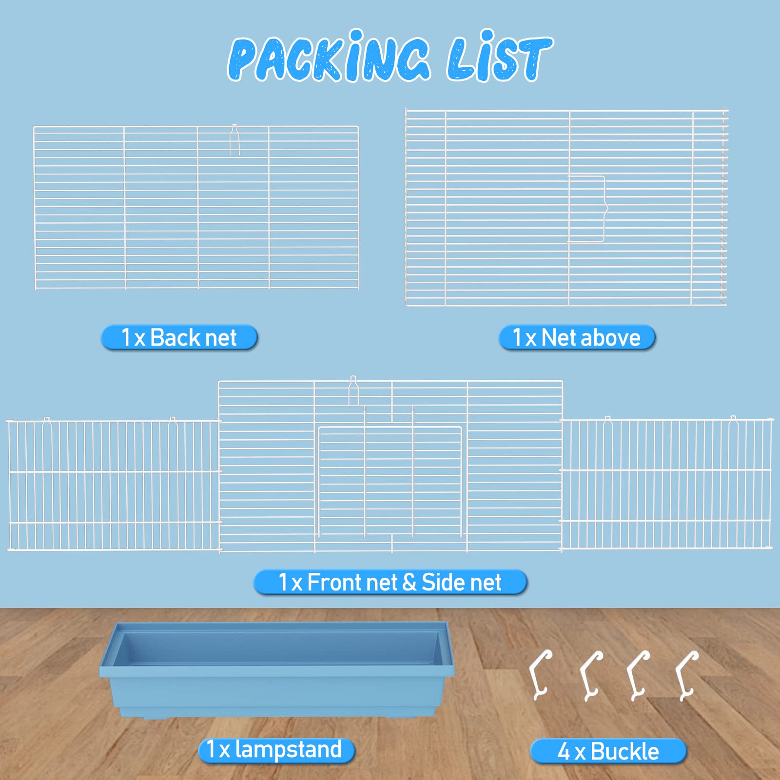 Pronetcus hamster cage assembly guide image showing simple setup