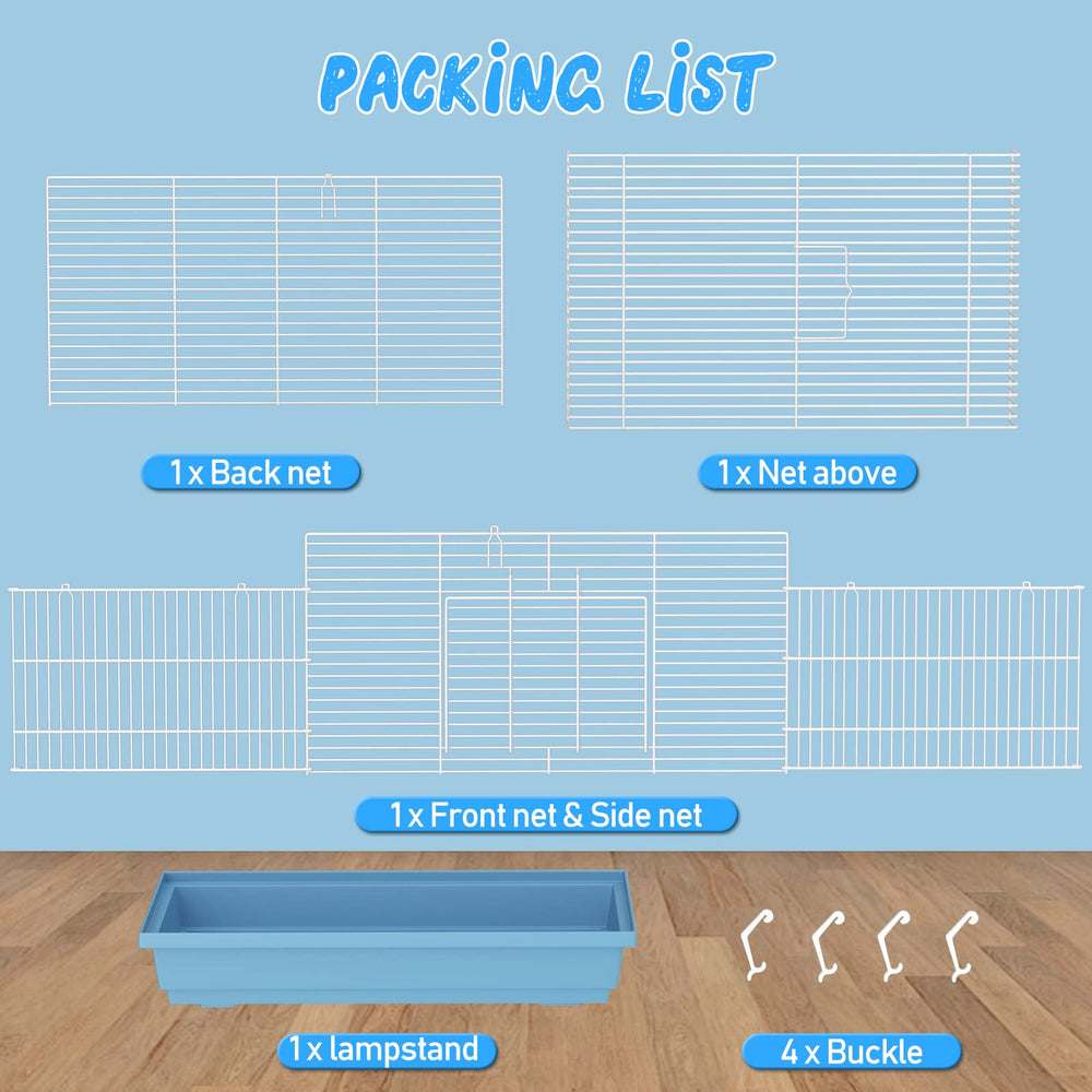Pronetcus hamster cage assembly guide image showing simple setup