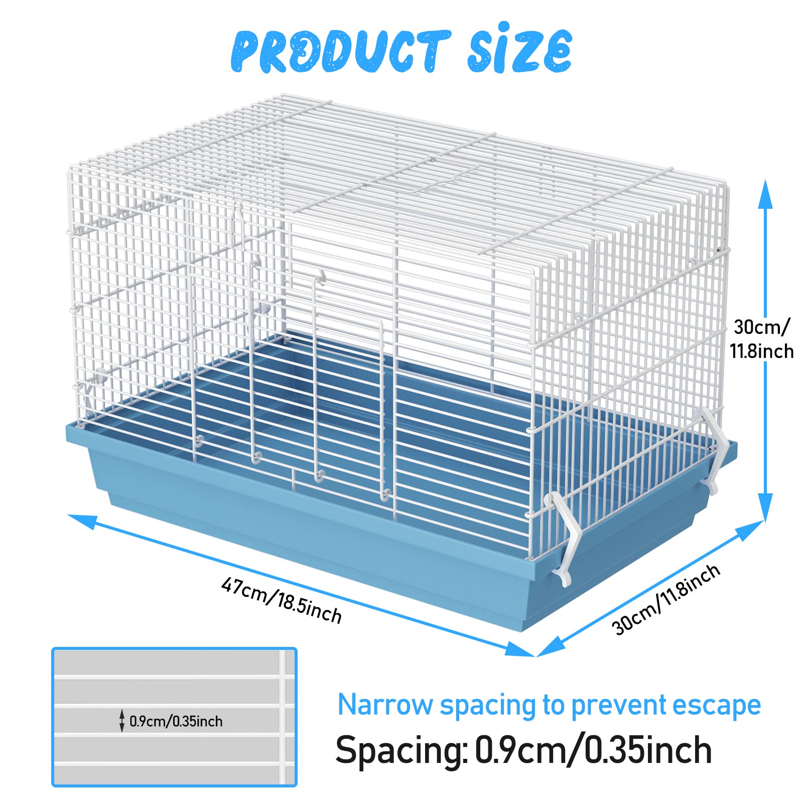 Pronetcus hamster cage durable construction with secure latches