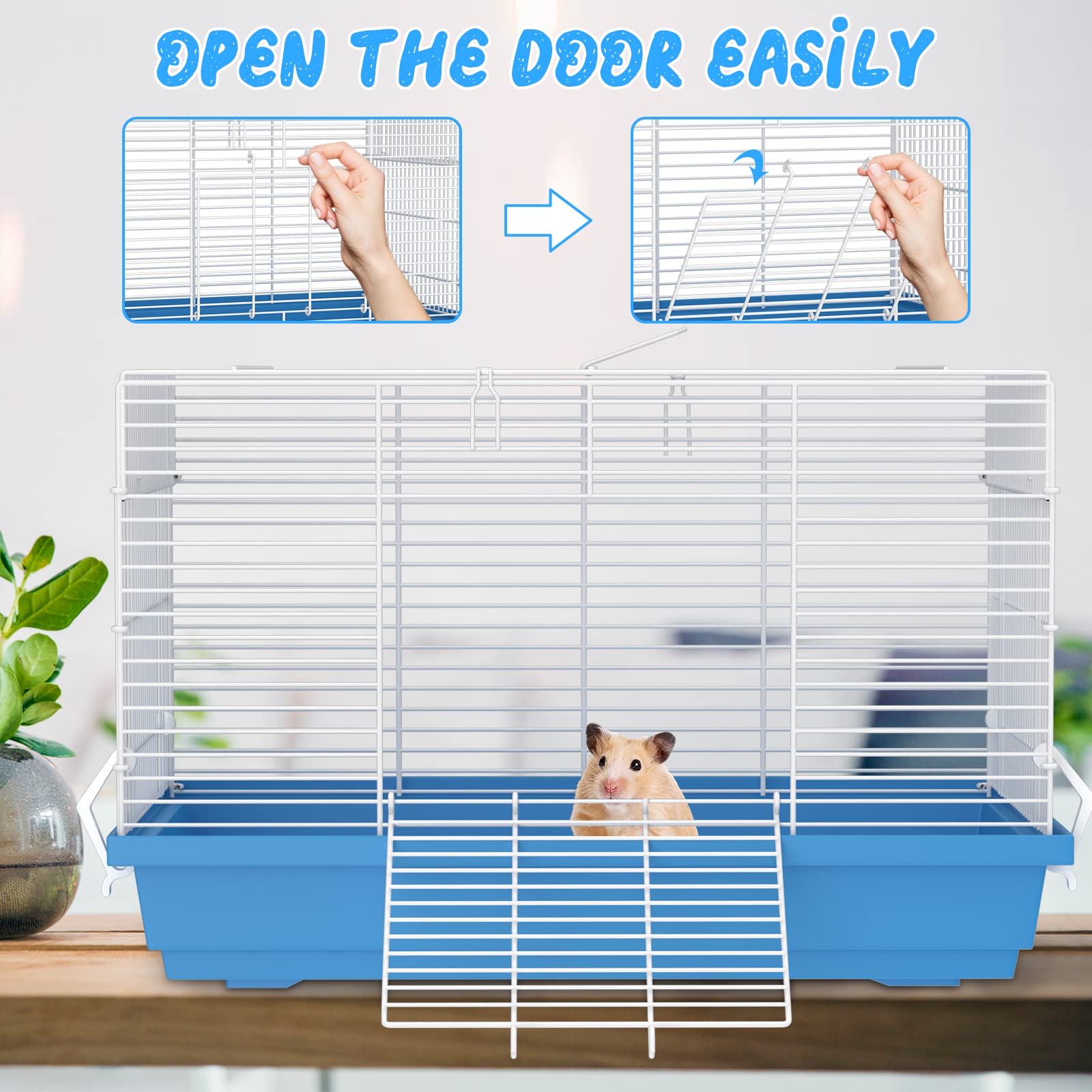 Pronetcus hamster cage easy-clean design for fast bedding changes