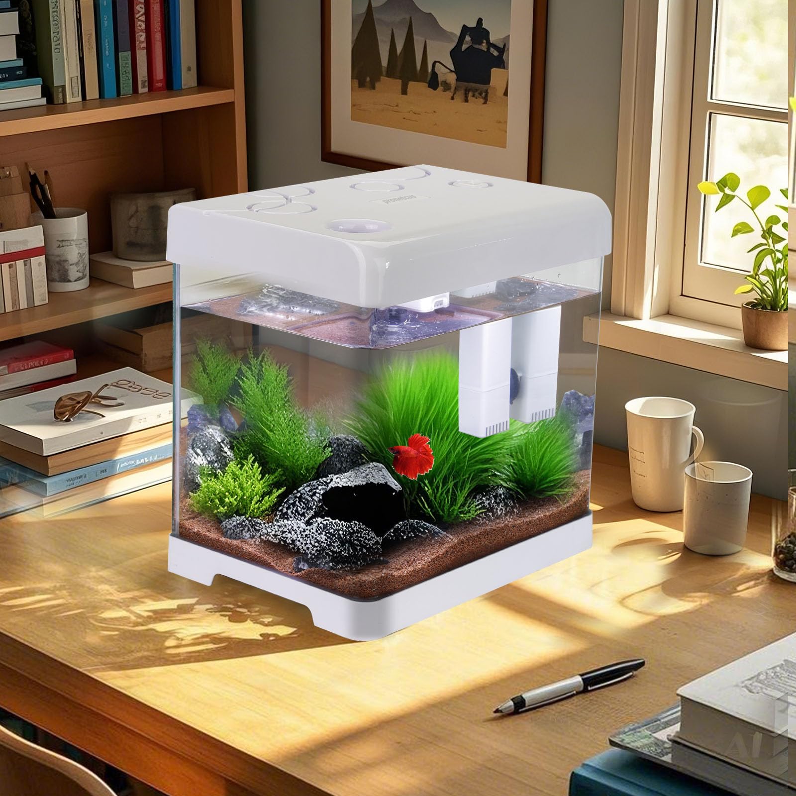 Pronetcus small fish tank 5-gallon stand and cover ensures sturdy setup