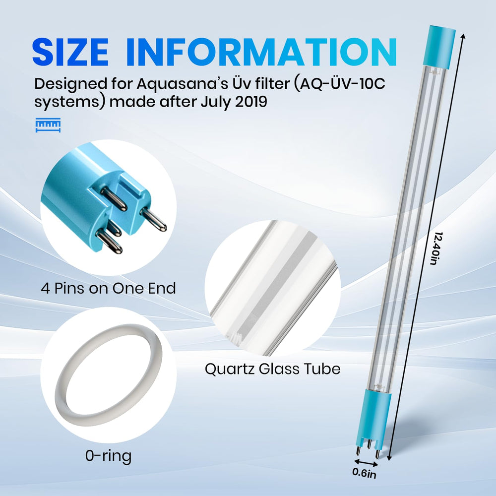PROPART AQ-UV-L330C lamp installation showing simple two-step replacement