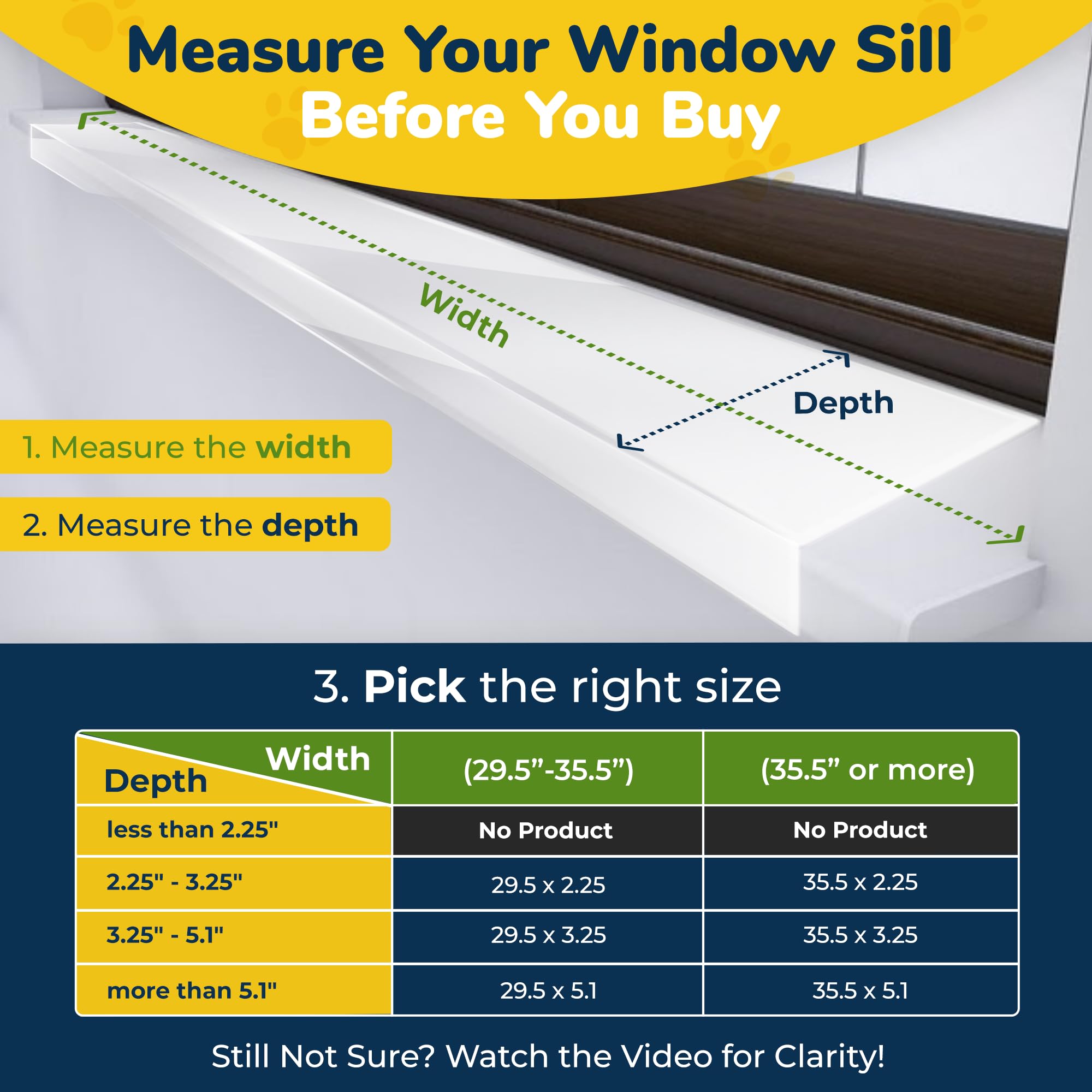 Protecto clear window sill guard preserves view while protecting edges from wear.