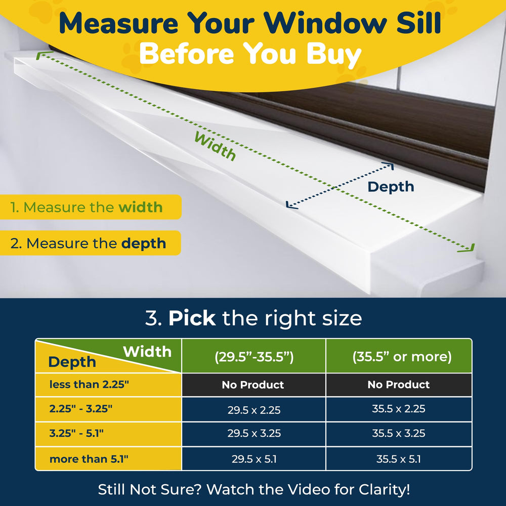 Protecto clear window sill guard preserves view while protecting edges from wear.