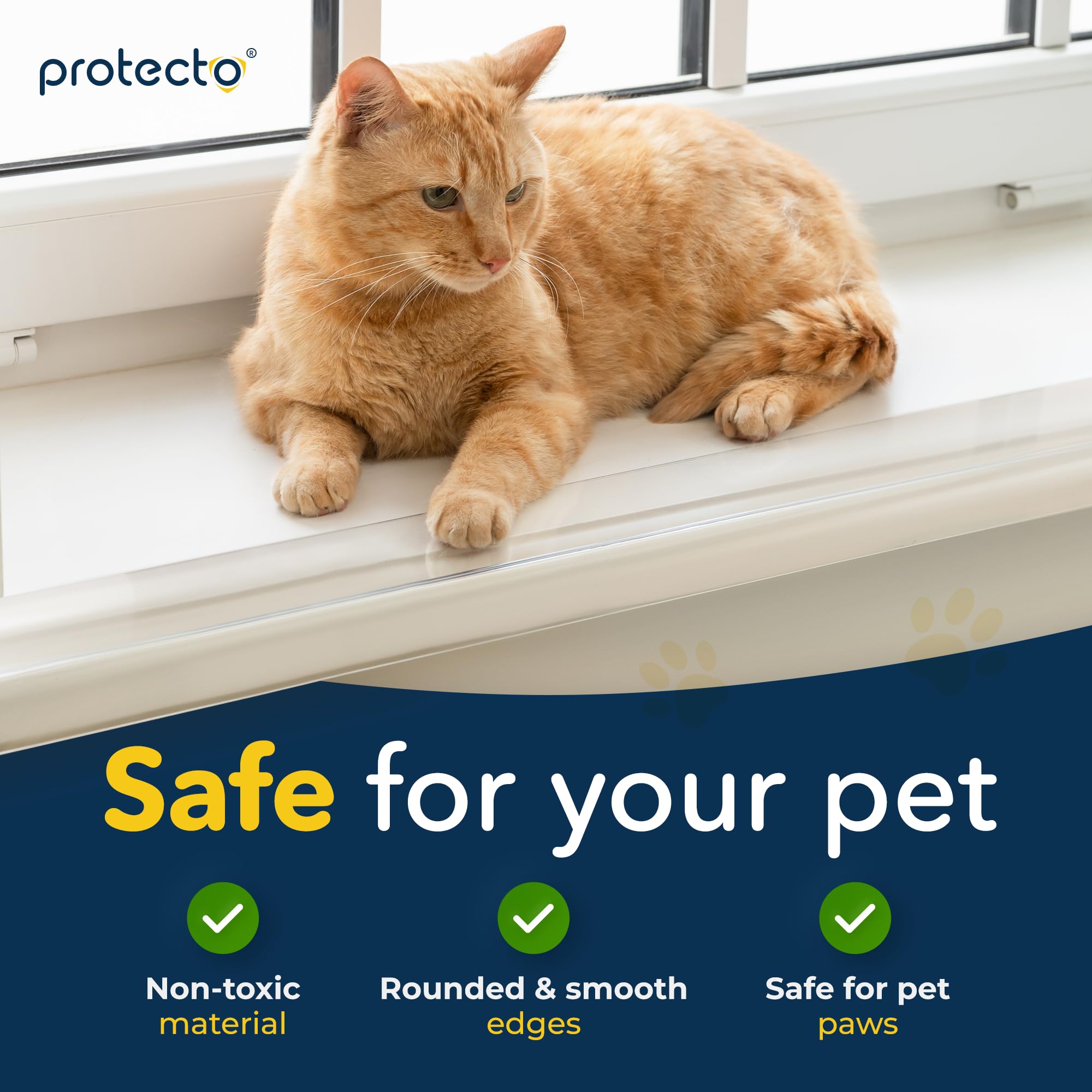 Protecto pet-friendly window sill cover blends with décor while guarding against wear.