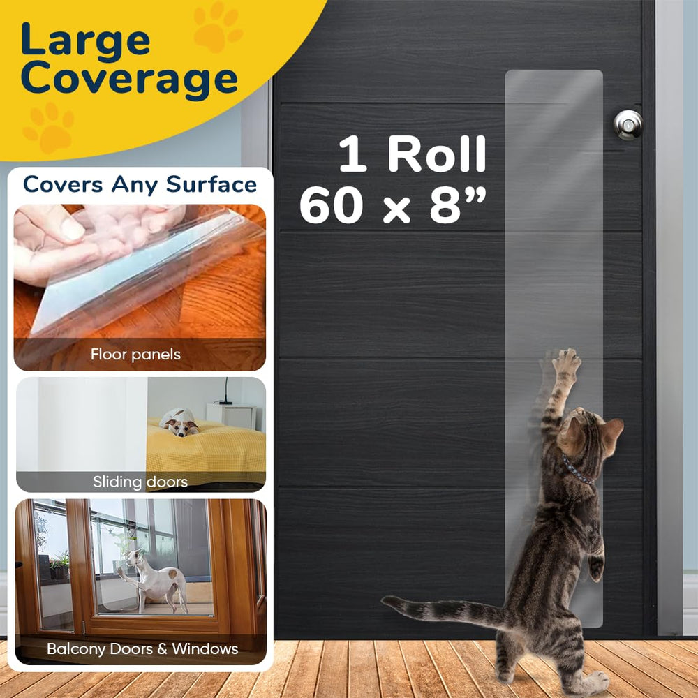 PROTECTO wall guard preserves furniture while pets scratch nearby.