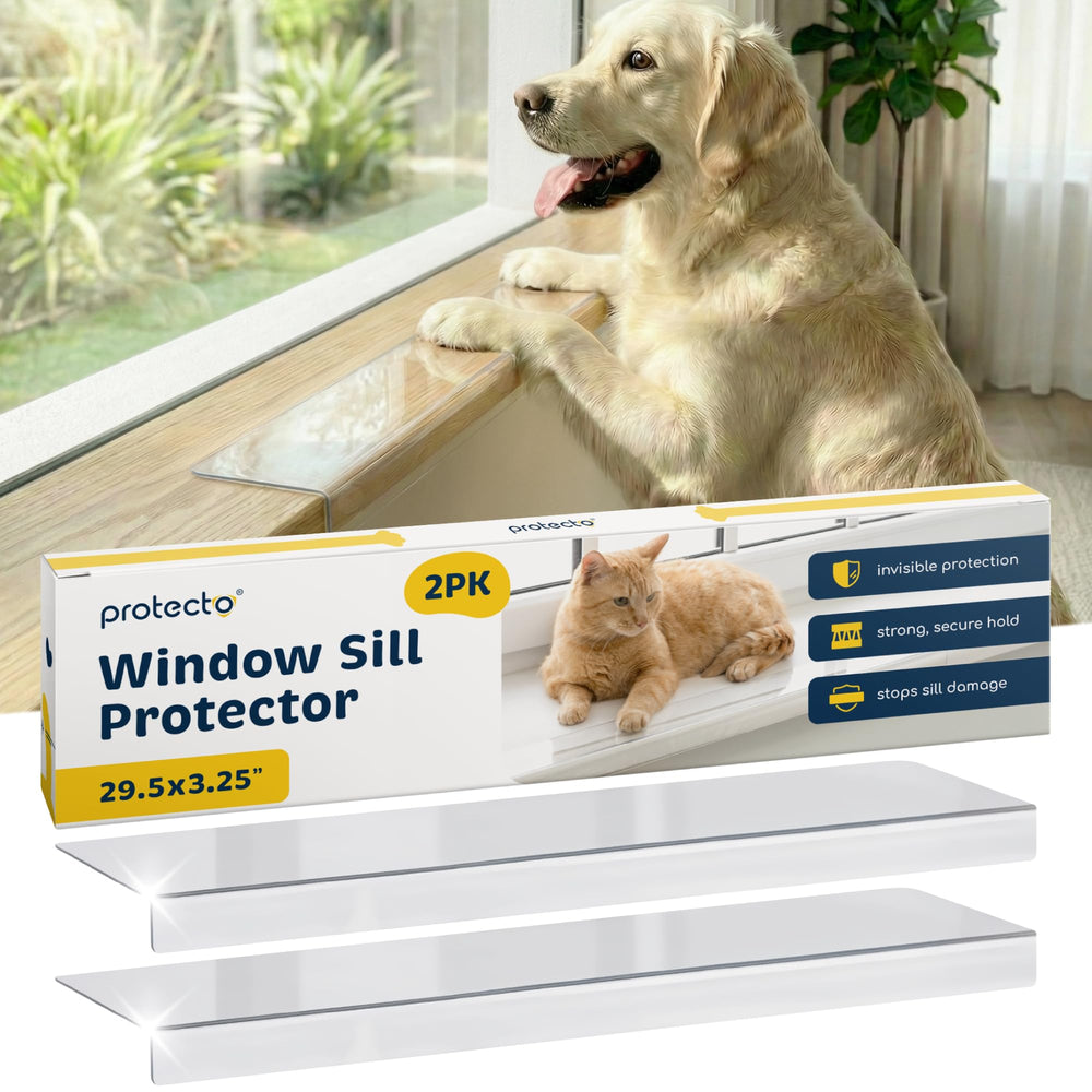 Protecto window sill protector guards dogs from scratches, keeping sills smooth.