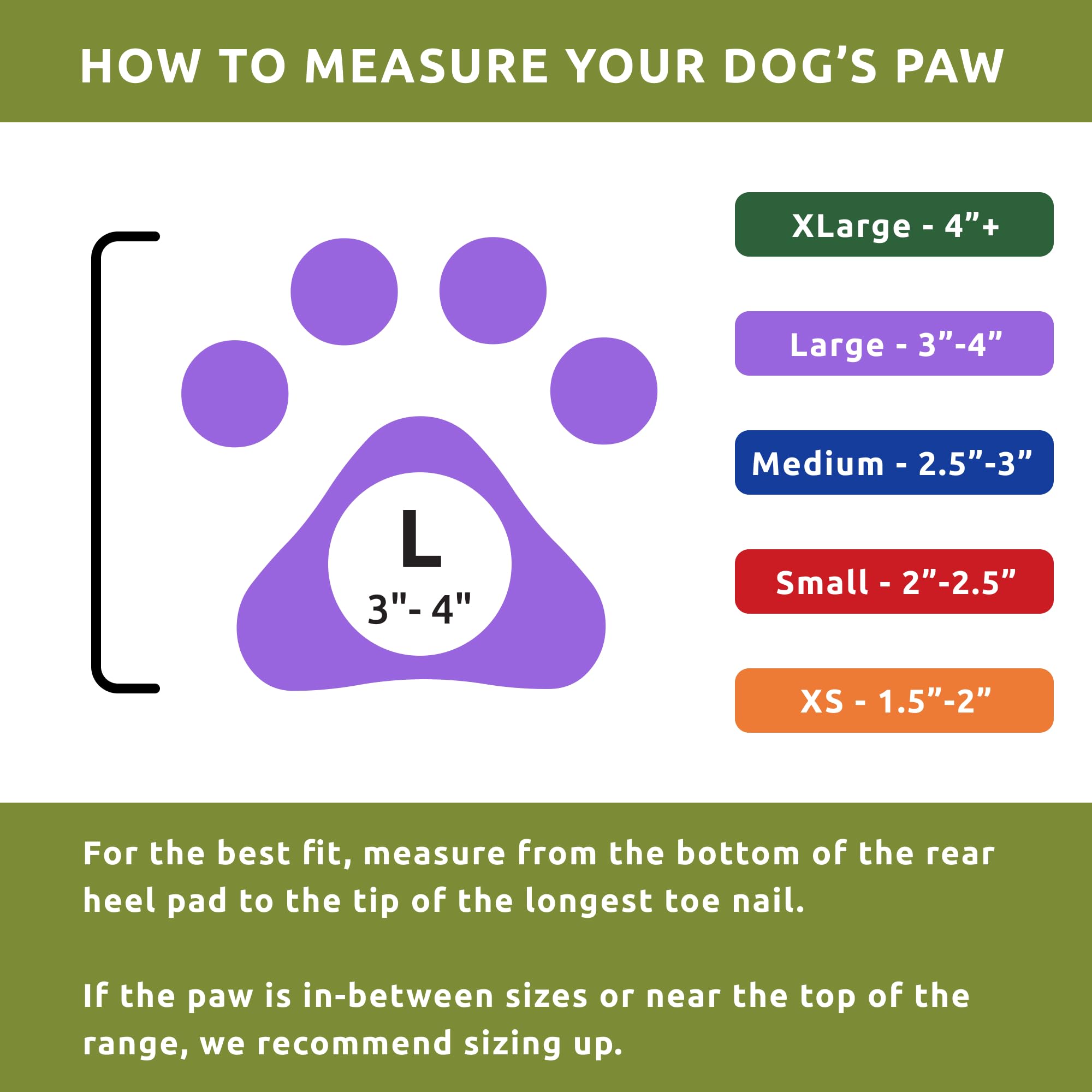 Protex PawZ olive-green boots designed for rain and snow experiences.