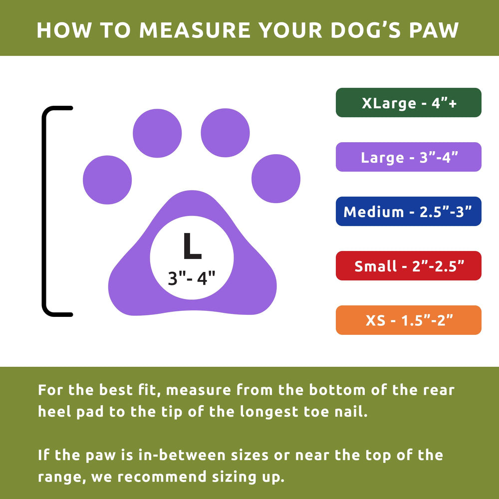 Protex PawZ olive-green boots designed for rain and snow experiences.