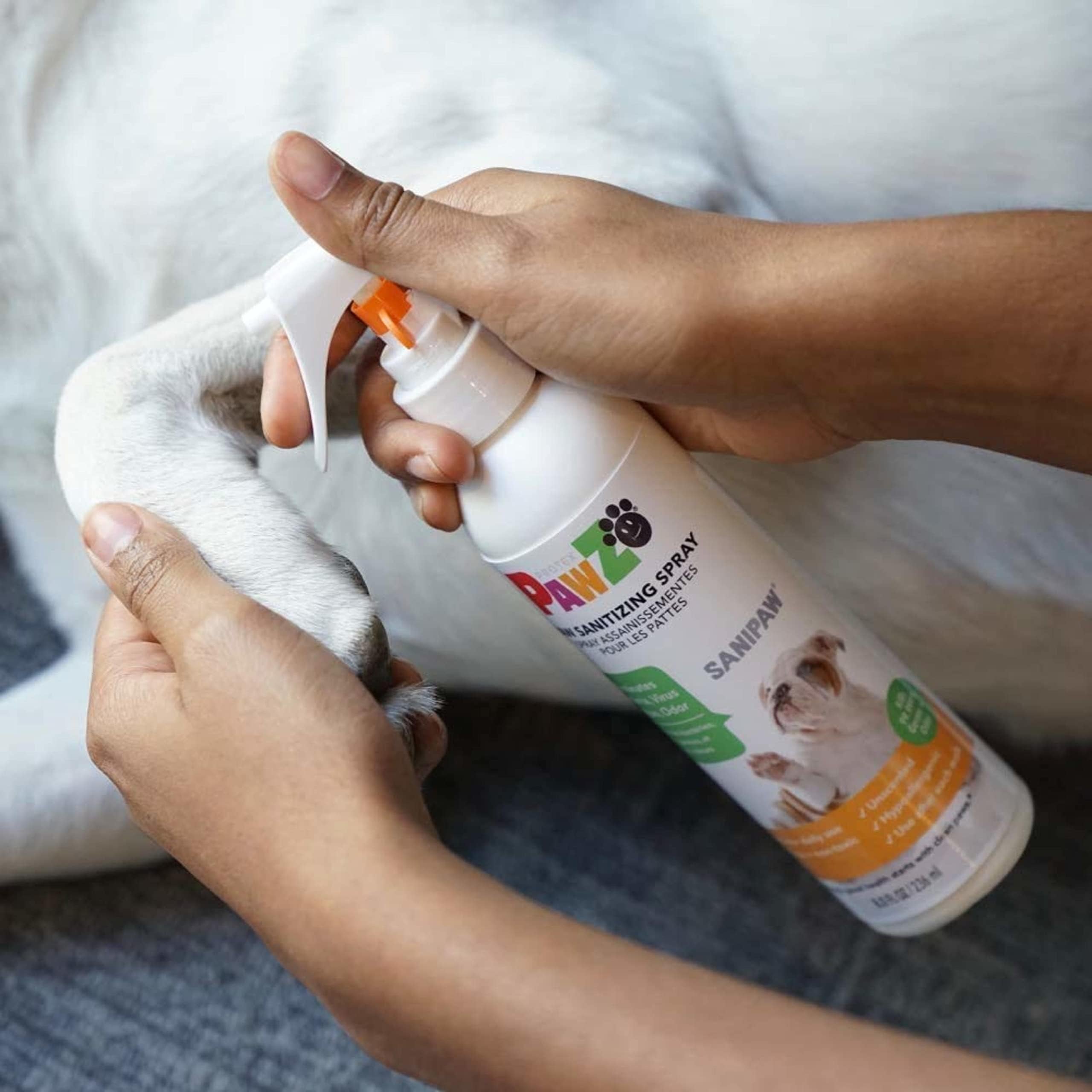 Protex PawZ SaniPaw two-pack packaging supports ongoing dog care.