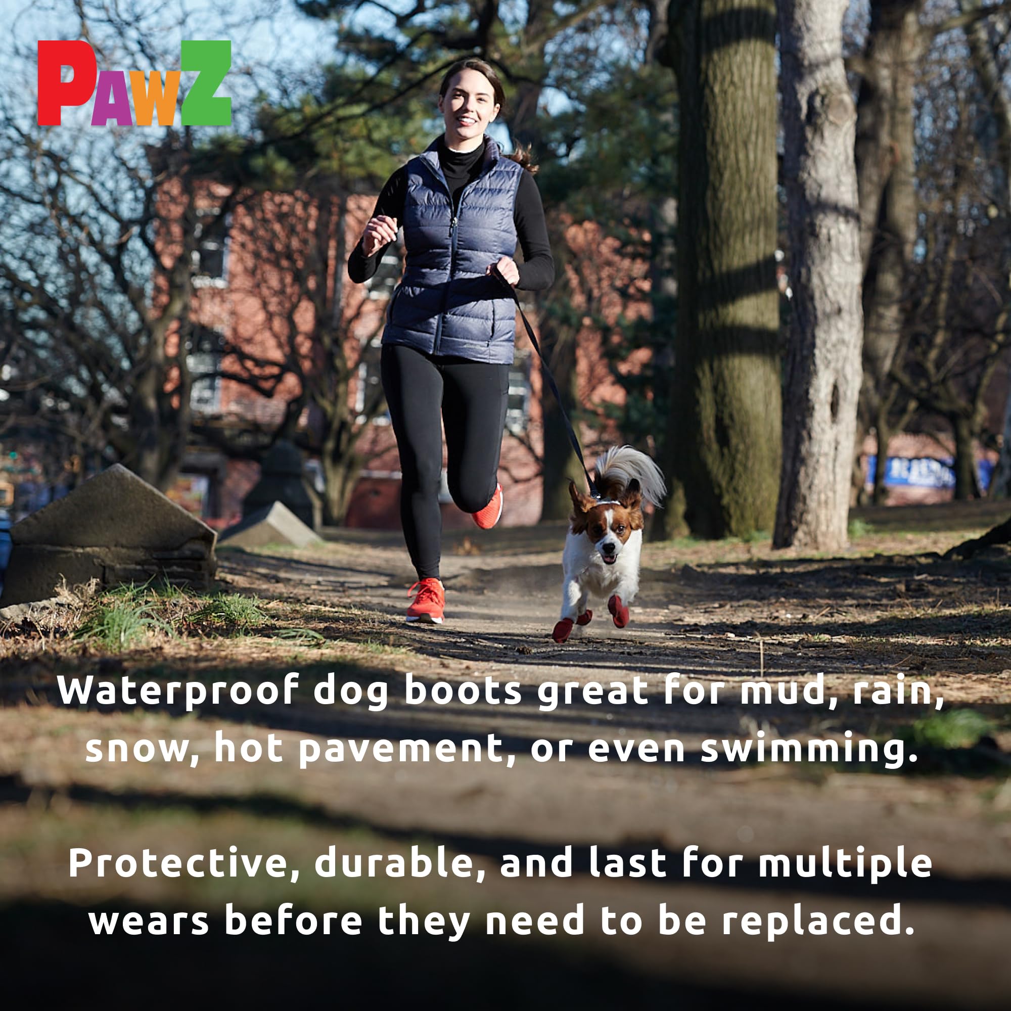 Protex PawZ waterproof paw protection boots support all-weather outings.