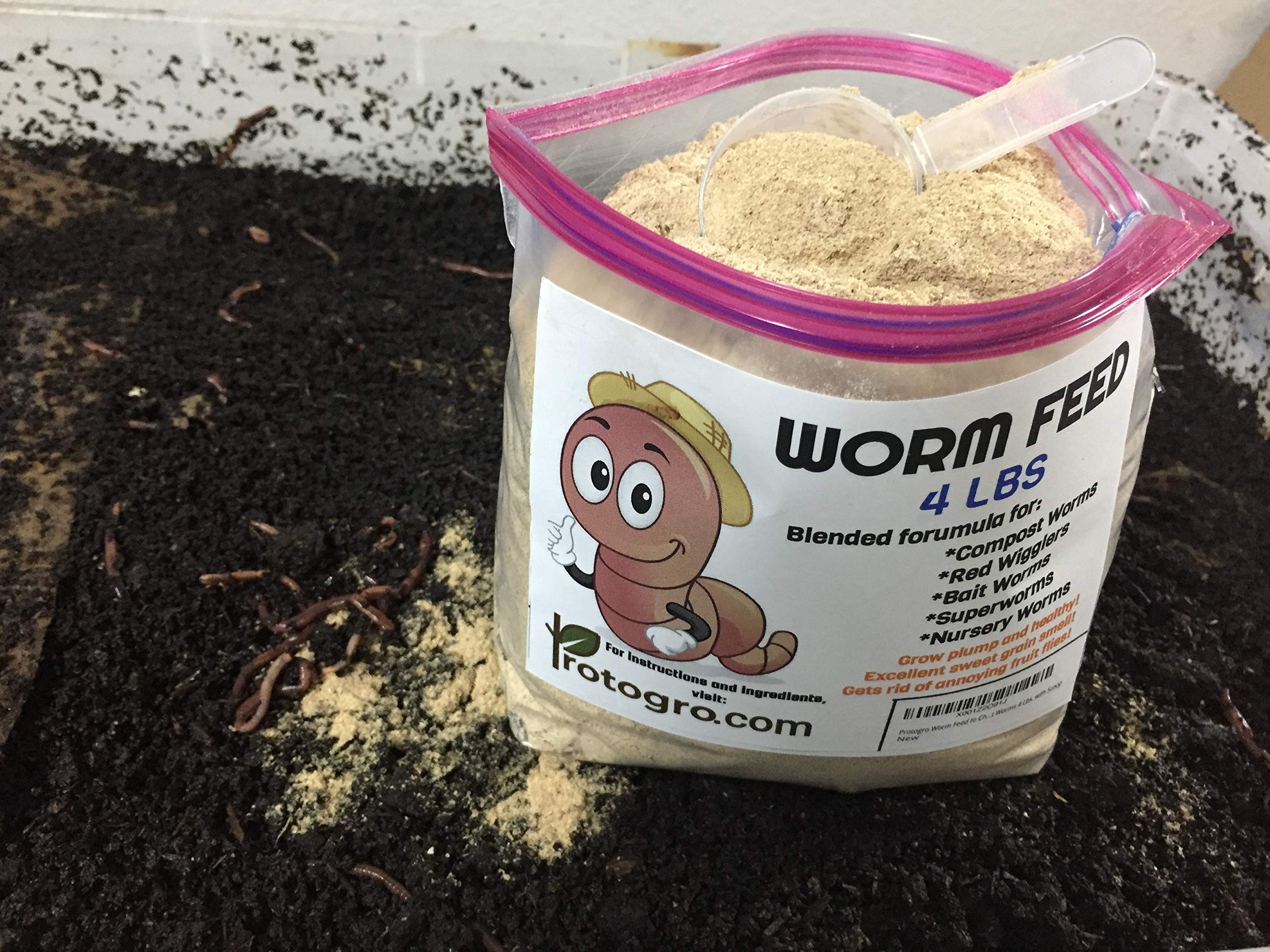 Protogro Bulk-worm-food sealed-bag ensures easy storage.