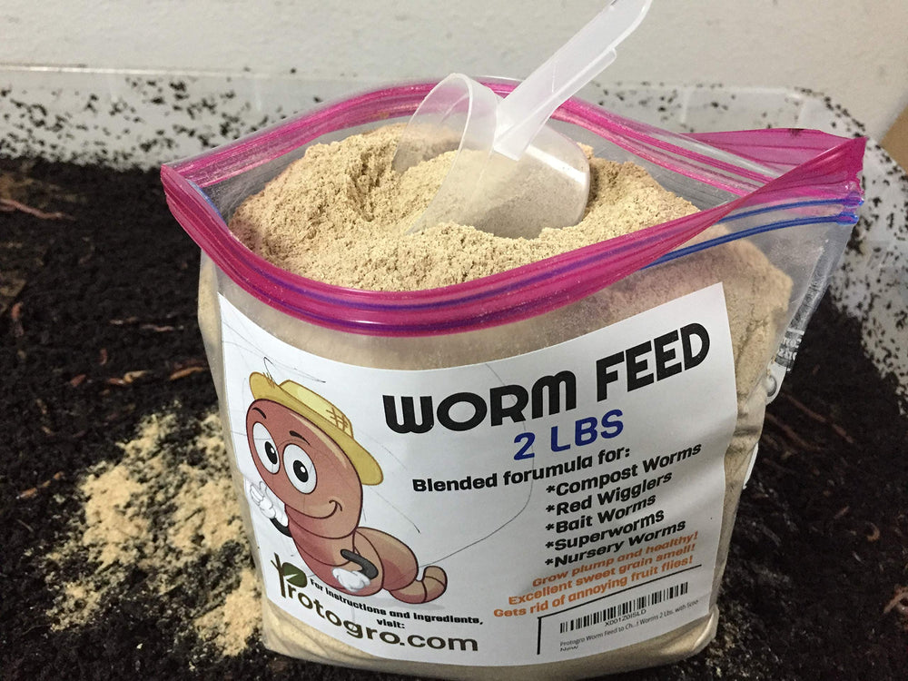Protogro Superworms worm food granules for convenient bulk feed.
