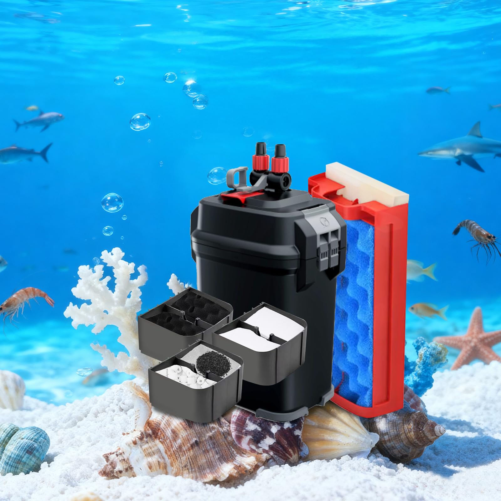 PROUDSCREW white bio-foam for polishing and clarity in aquarium filtration.