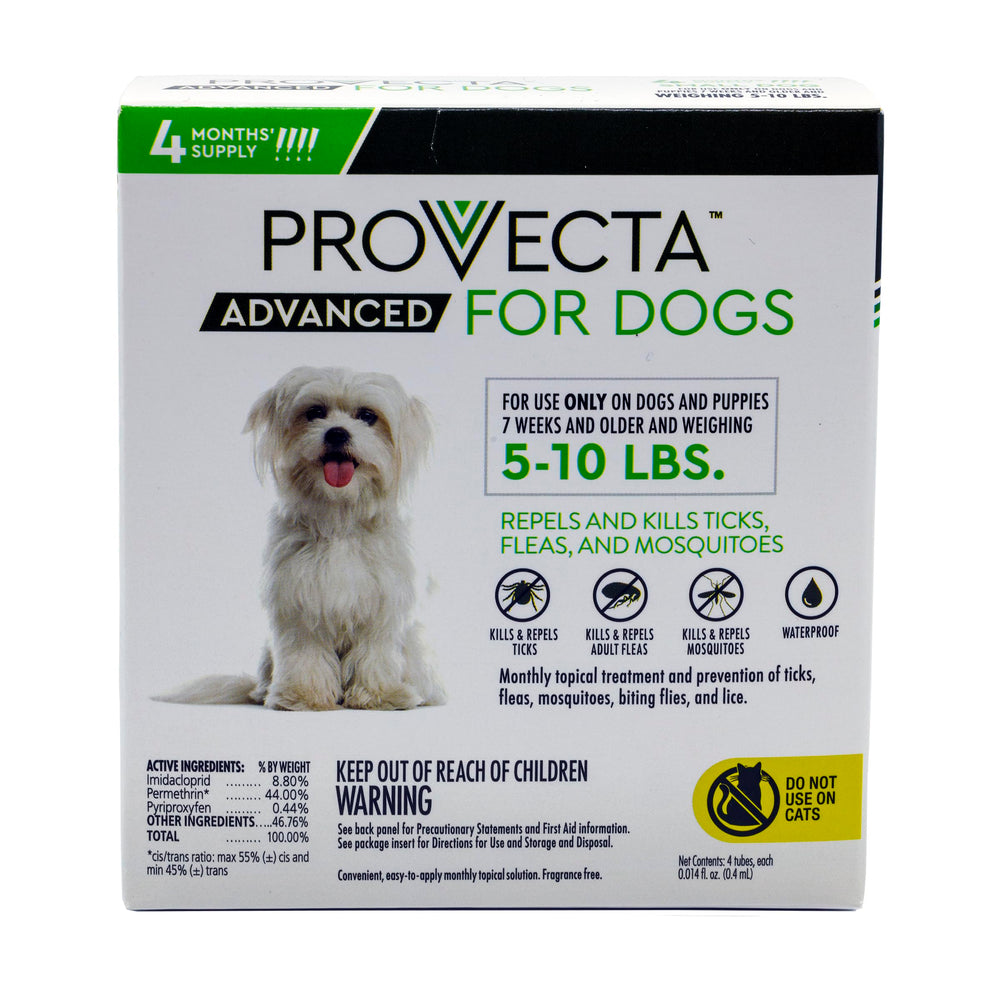 Provecta Advanced bottle pour, convenient monthly protection for small dogs