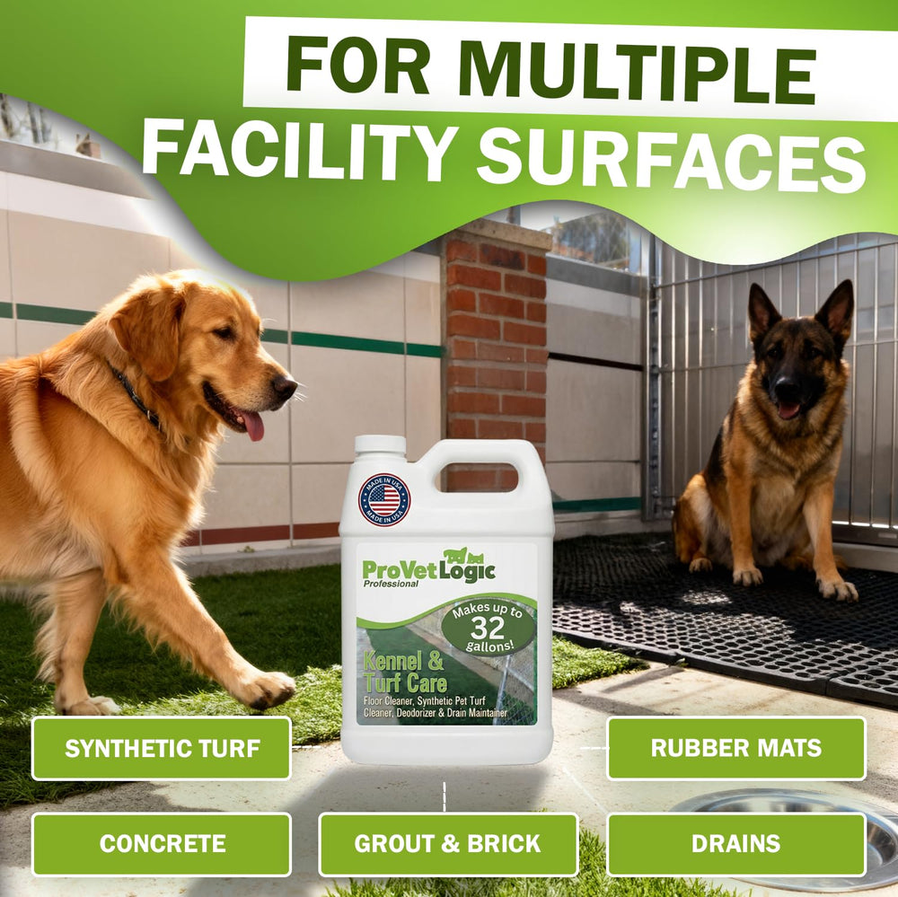 ProVetLogic Kennel Care odor elimination action keeps kennels fresh between cleanings
