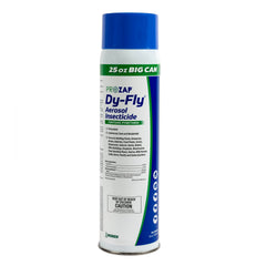 Prozap Dy-Fly Aerosol bottle pour for quick, controlled insect knockdown.