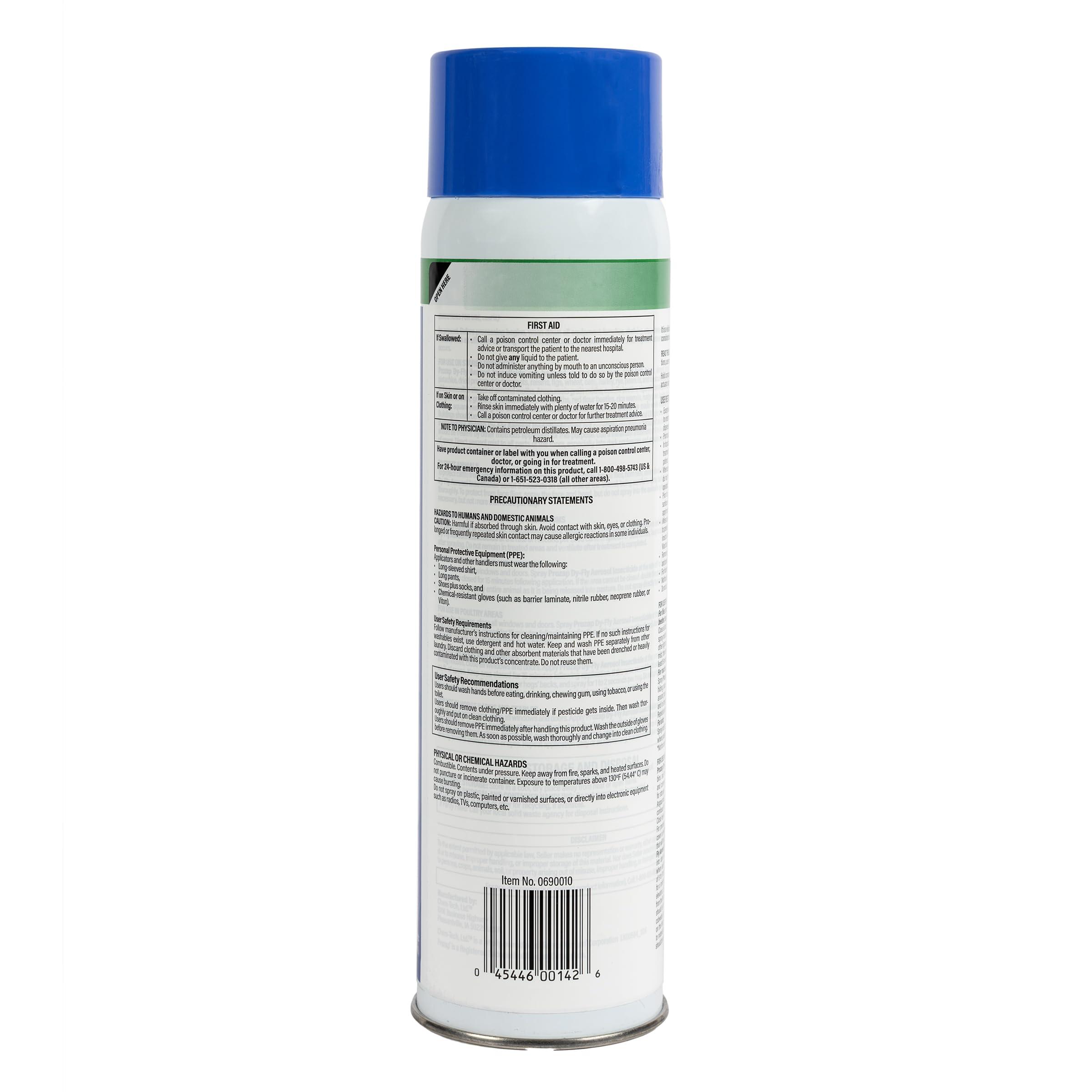 Prozap Dy-Fly Aerosol in stables supports versatile farm pest management.